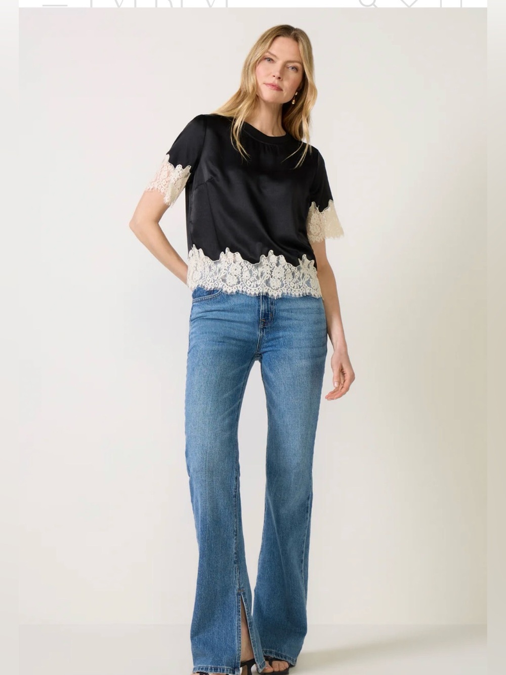 Sanctuary One of a Kind Lace Tee shirt Top size L
